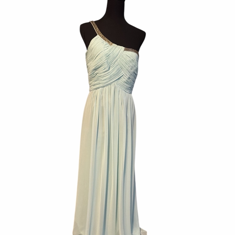 Calvin Klein One-Shoulder Light Blue Dress